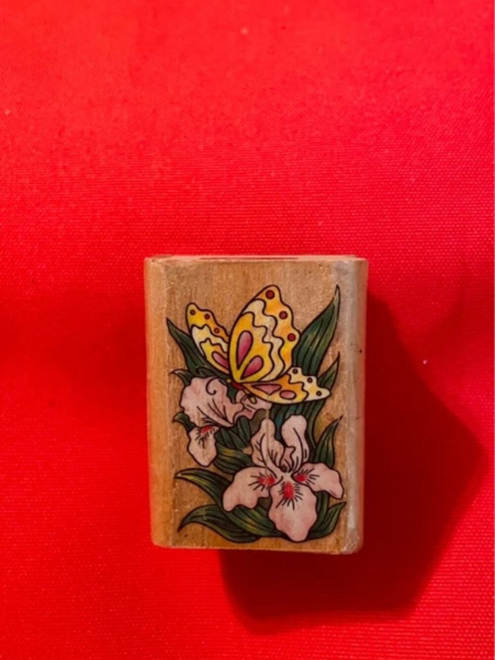 Rubber stamp, butterflies & Hearts